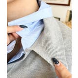 シャツレイヤードライク襟付きポロニットプルオーバー | moment+ | 詳細画像18 