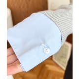 シャツレイヤードライク襟付きポロニットプルオーバー | moment+ | 詳細画像20 