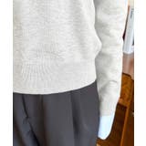 シャツレイヤードライク襟付きポロニットプルオーバー | moment+ | 詳細画像21 