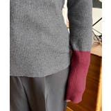 袖配色ヘンリーネックリブニットプルオーバー | moment+ | 詳細画像15 