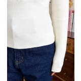 アシメカットアウトリブニットプルオーバー | moment+ | 詳細画像11 