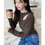 アシメカットアウトリブニットプルオーバー | moment+ | 詳細画像24 