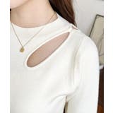 アシメカットアウトリブニットプルオーバー | moment+ | 詳細画像9 