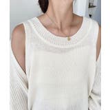 ショルダースリットニットプルオーバー | moment+ | 詳細画像10 