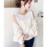 ショルダースリットニットプルオーバー | moment+ | 詳細画像4 