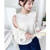 ショルダースリットニットプルオーバー | moment+ | 詳細画像7 