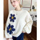 フラワージャガードニットプルオーバー | moment+ | 詳細画像16 