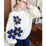 フラワージャガードニットプルオーバー | moment+ | 詳細画像17 