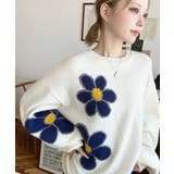 フラワージャガードニットプルオーバー | moment+ | 詳細画像18 