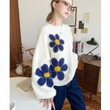 フラワージャガードニットプルオーバー | moment+ | 詳細画像19 