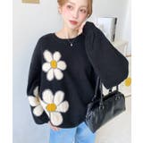 フラワージャガードニットプルオーバー | moment+ | 詳細画像23 