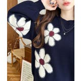 フラワージャガードニットプルオーバー | moment+ | 詳細画像28 