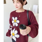 フラワージャガードニットプルオーバー | moment+ | 詳細画像30 