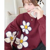 フラワージャガードニットプルオーバー | moment+ | 詳細画像33 