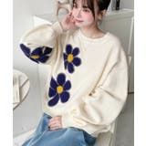 フラワージャガードニットプルオーバー | moment+ | 詳細画像5 