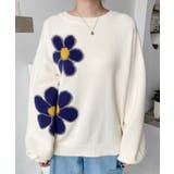 フラワージャガードニットプルオーバー | moment+ | 詳細画像7 