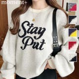 ジャガードビッグロゴニットプルオーバー | moment+ | 詳細画像1