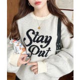 アイボリー | ジャガードビッグロゴニットプルオーバー | moment+