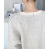 ラインロゴジャガードニットプルオーバー | moment+ | 詳細画像10 