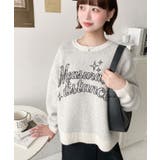 ラインロゴジャガードニットプルオーバー | moment+ | 詳細画像15 