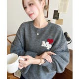 ハートワンポイントロゴニットプルオーバー | moment+ | 詳細画像13