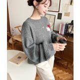 \甘さ控えめが可愛い◎/ハートワンポイントロゴニットプルオーバー | moment+ | 詳細画像30
