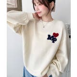 ハートワンポイントロゴニットプルオーバー | moment+ | 詳細画像5