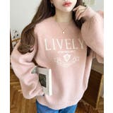 ピンク | エンブレムロゴジャガードニットプルオーバー | moment+