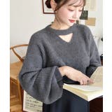 ホルターカットアウトシャギーニットプルオーバー | moment+ | 詳細画像13 