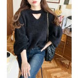 ホルターカットアウトシャギーニットプルオーバー | moment+ | 詳細画像17 