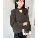 ホルターカットアウトシャギーニットプルオーバー | moment+ | 詳細画像24 