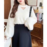 ホルターカットアウトシャギーニットプルオーバー | moment+ | 詳細画像5 