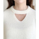 ホルターカットアウトシャギーニットプルオーバー | moment+ | 詳細画像7 