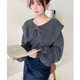 ケープリボンシャギーニットプルオーバー | moment+ | 詳細画像16 