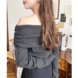 ドロストリボンオフショルニットプルオーバー | moment+ | 詳細画像22 