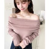 ドロストリボンオフショルニットプルオーバー | moment+ | 詳細画像25 