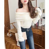 ドロストリボンオフショルニットプルオーバー | moment+ | 詳細画像4 