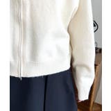 ボリュームファーフードジップアップニットパーカー | moment+ | 詳細画像16 