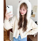 ボリュームファーフードジップアップニットパーカー | moment+ | 詳細画像2 