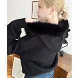 ボリュームファーフードジップアップニットパーカー | moment+ | 詳細画像21 