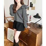 ボリュームファーフードジップアップニットパーカー | moment+ | 詳細画像23 