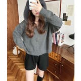 ボリュームファーフードジップアップニットパーカー | moment+ | 詳細画像25 