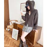 ボリュームファーフードジップアップニットパーカー | moment+ | 詳細画像31 