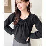 ギャザーリボンミックスプルオーバー | moment+ | 詳細画像14 