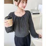 ギャザーリボンミックスプルオーバー | moment+ | 詳細画像17 