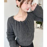 ギャザーリボンミックスプルオーバー | moment+ | 詳細画像19 