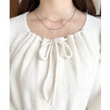 ギャザーリボンミックスプルオーバー | moment+ | 詳細画像7 