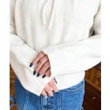 ギャザーリボンミックスプルオーバー | moment+ | 詳細画像8 