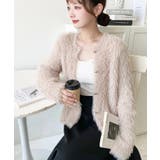 金ボタンロングフェザーショート丈ニットカーディガン | moment+ | 詳細画像12 