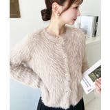 金ボタンロングフェザーショート丈ニットカーディガン | moment+ | 詳細画像13 